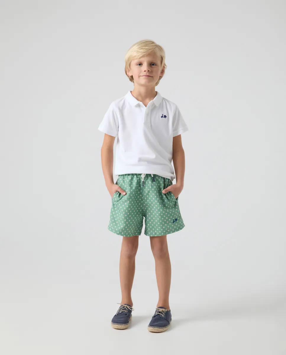 Bañador niño flowers classic khaki - Image 5