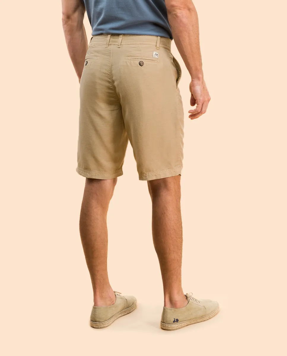Bermuda lino sostenible beige - Image 3