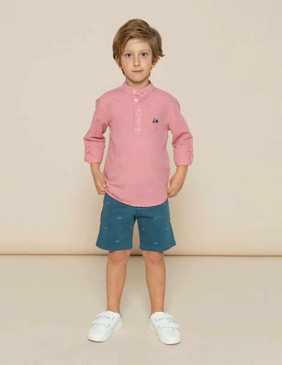 BERMUDA NIÑO LOGO DENIM - Image 2