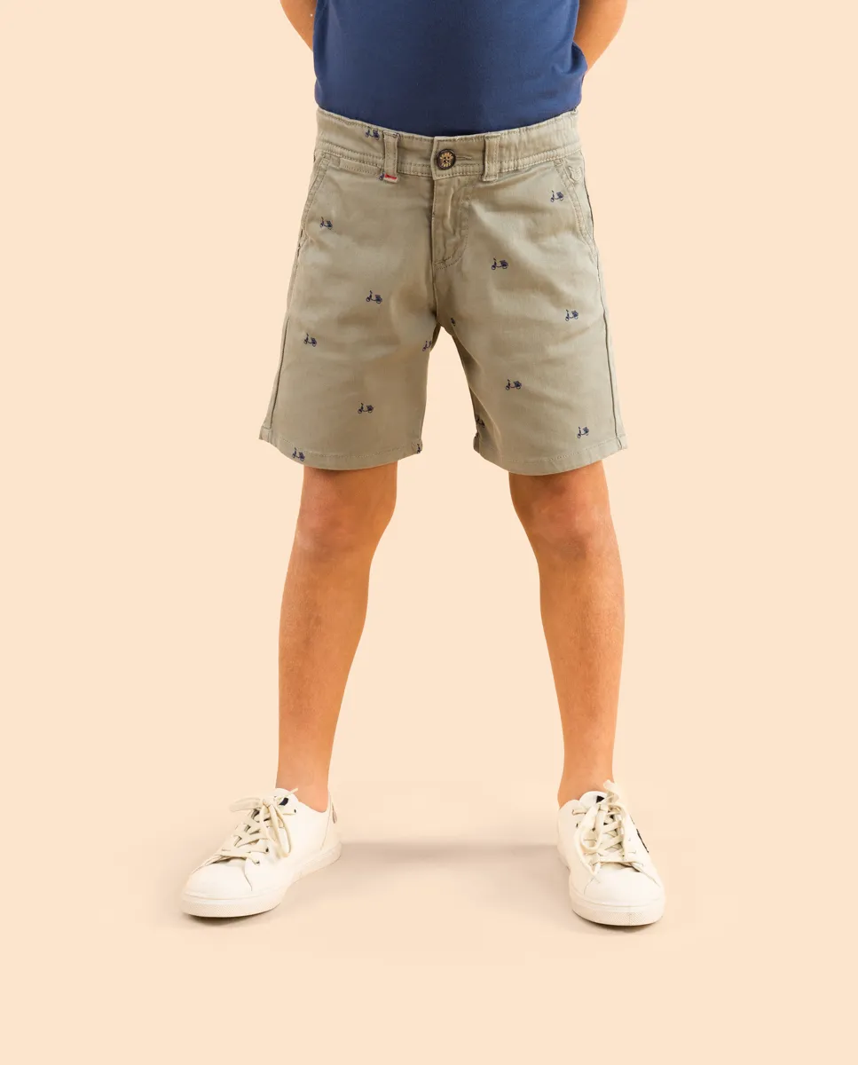 BERMUDA NIÑO LOGO KHAKI - Image 3