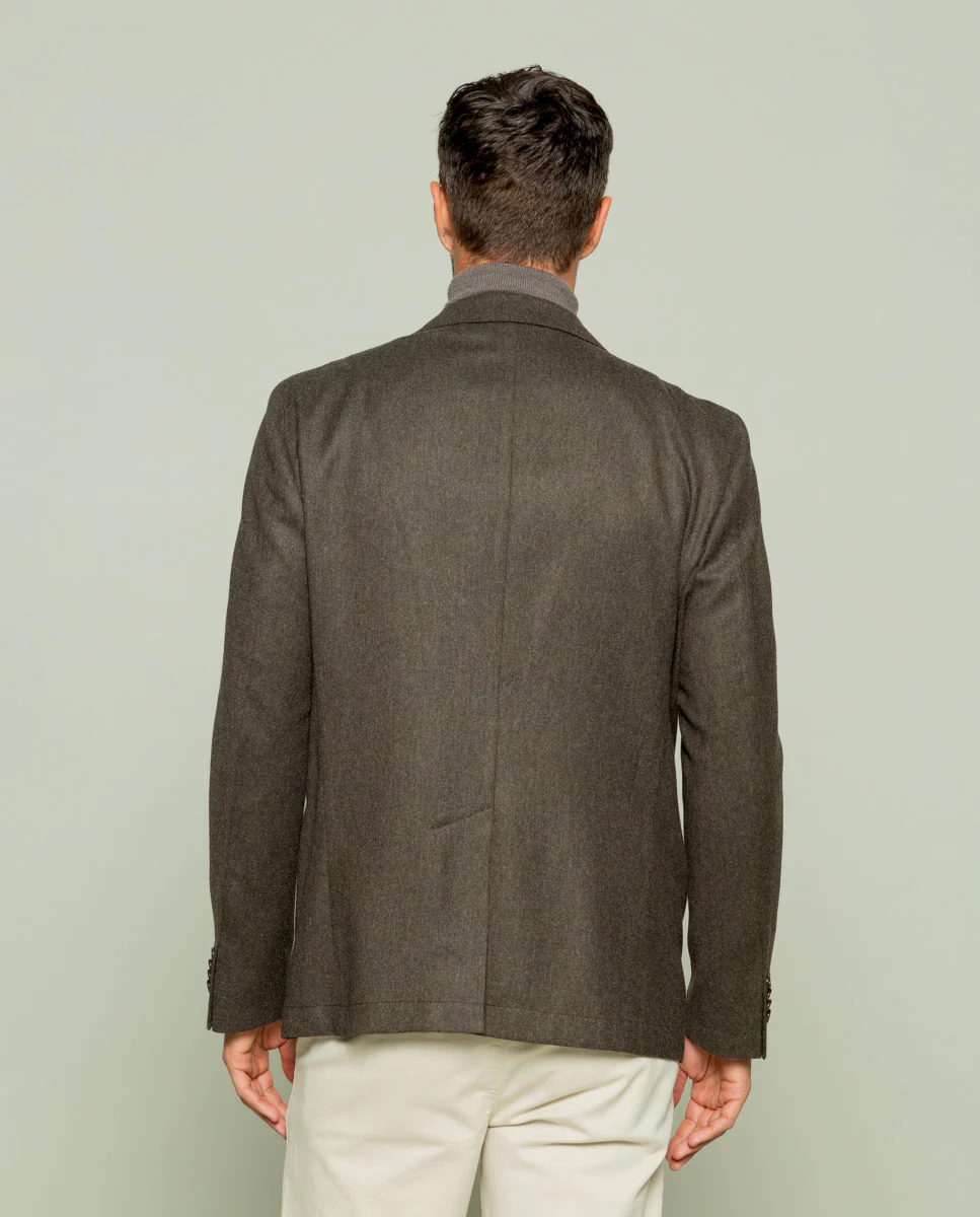 Blazer smooth wool marron - Image 3