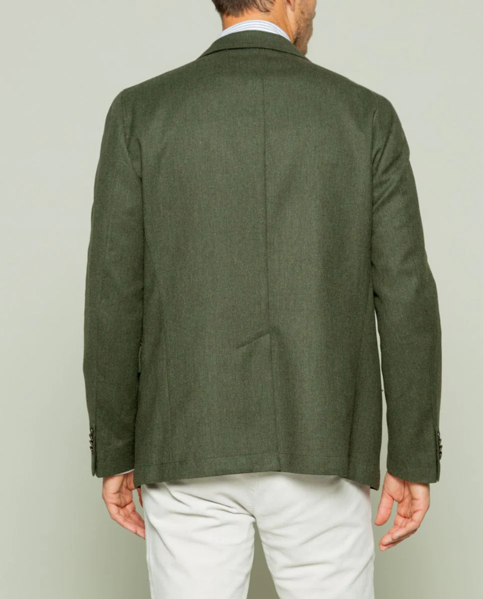 Blazer smooth wool verde - Image 3