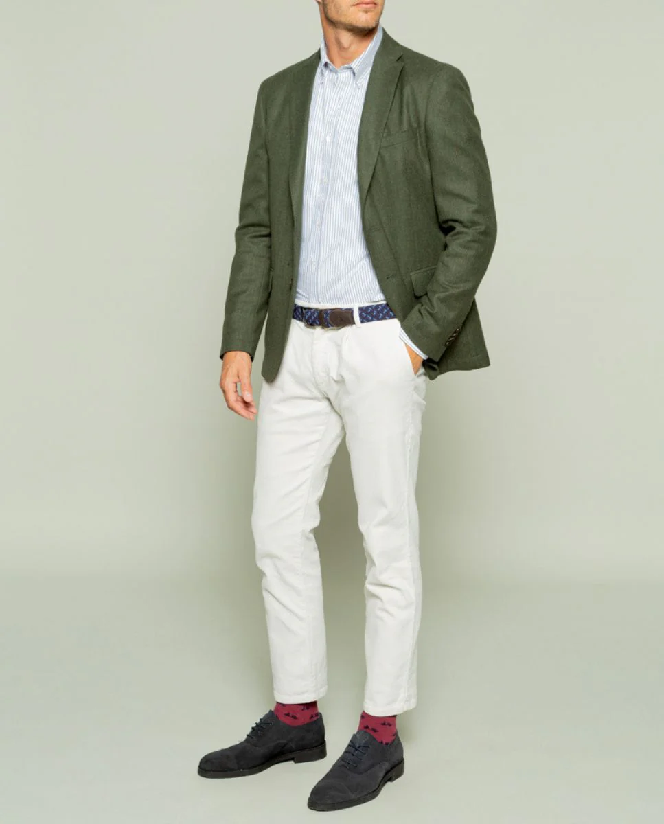 Blazer smooth wool verde - Image 4