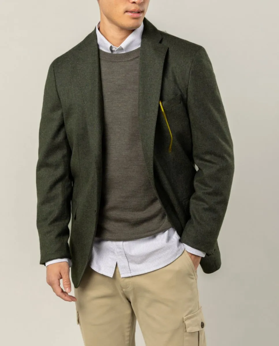 BLAZER SMOOTH WOOL VERDE