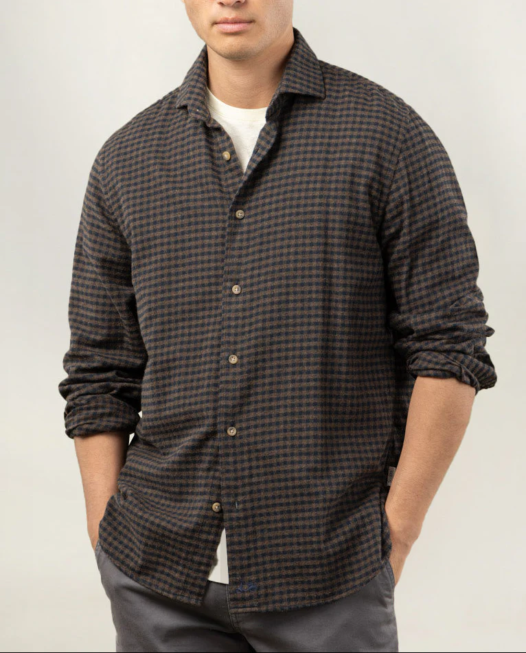 CAMISA BIBURY MARRON OSCURO