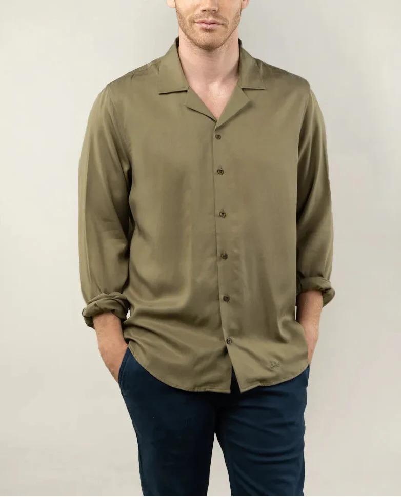 CAMISA BRUNCH TENCEL KHAKI
