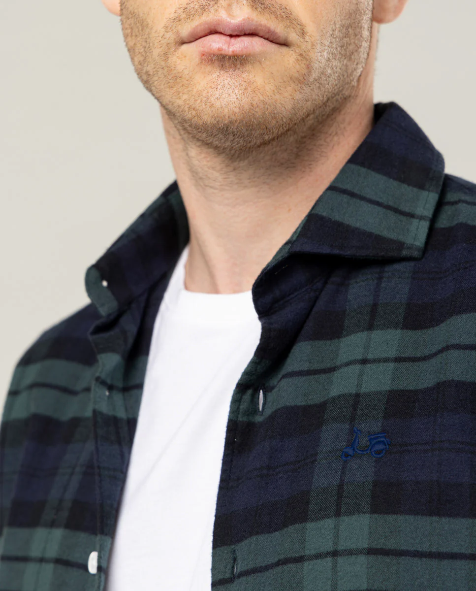 CAMISA CAMDEN TARTAN VERDE OSCURO - Image 2