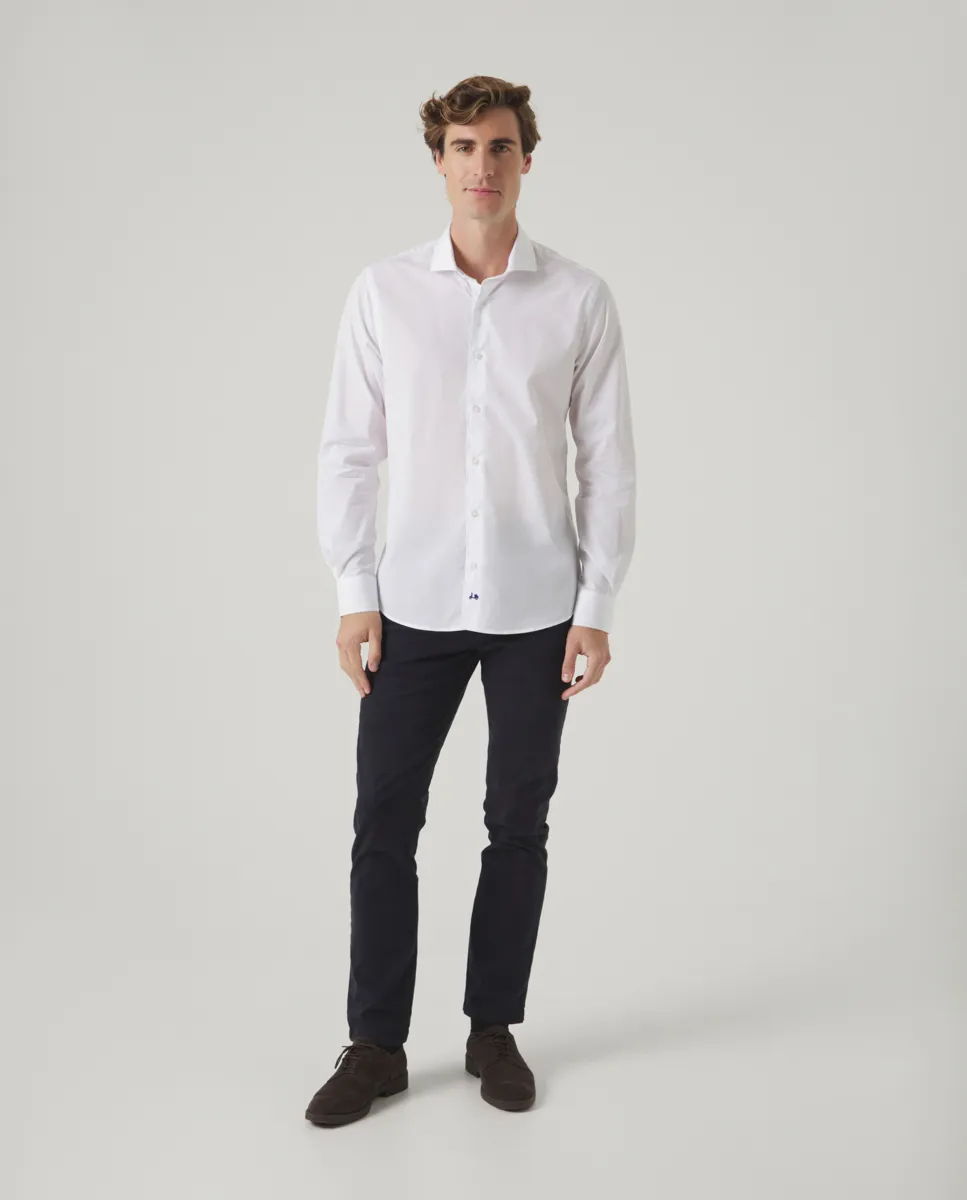 Camisa Classic Pinzas Organic Blanco - Image 4