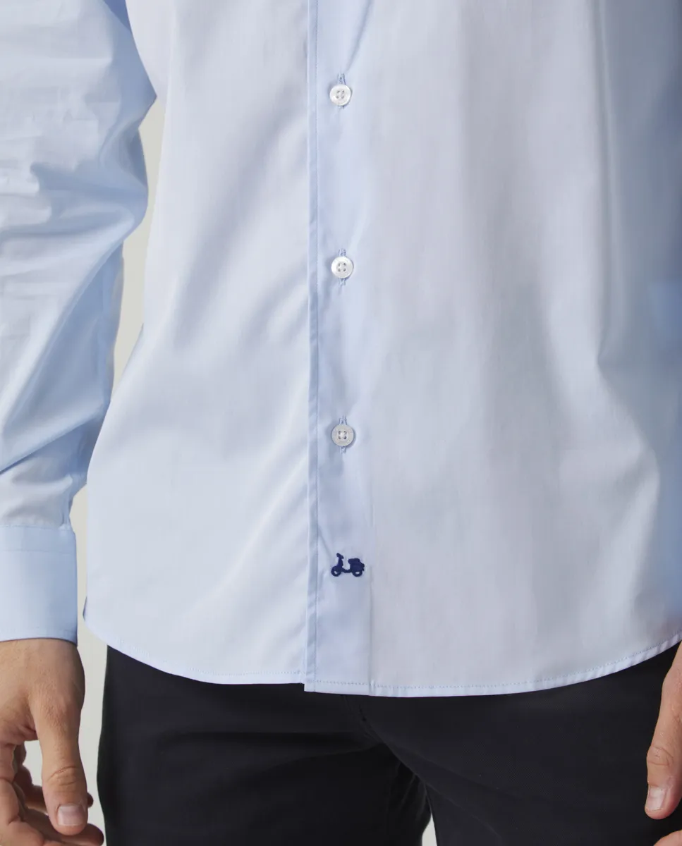 Camisa Classic pinzas Organic Celeste - Image 4