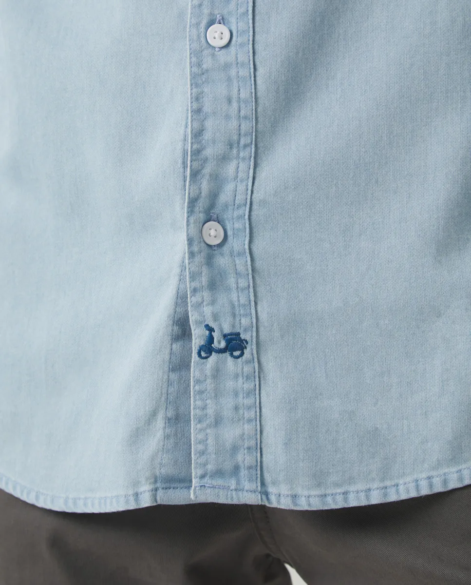 Camisa Denim Pockets Indigo - Image 4