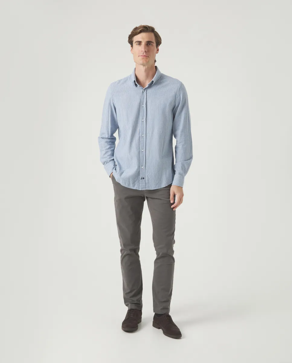 Camisa Denim Sport Raya Media Marino - Image 4