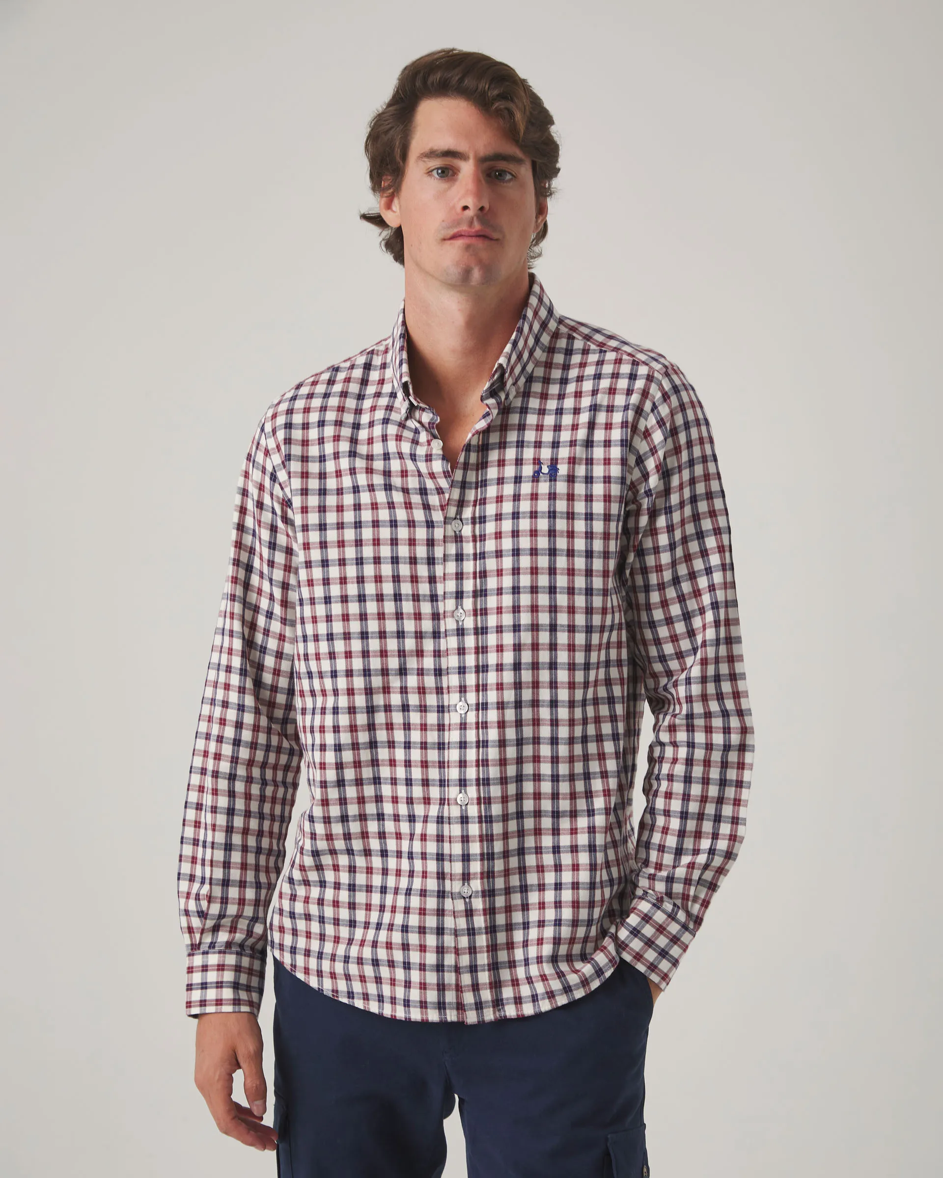 Camisa Fall Tartán Crudo