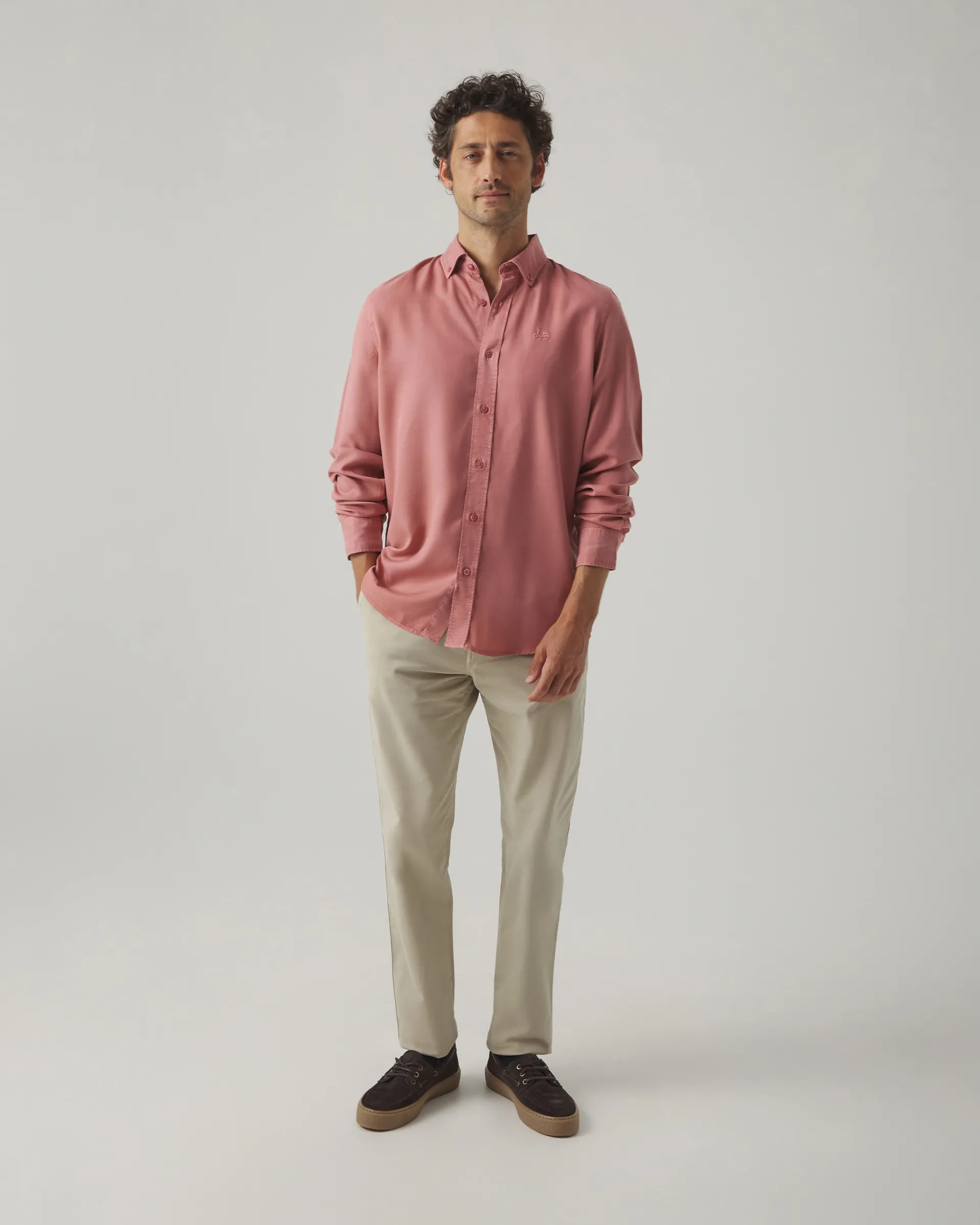 Camisa forest tencel burdeos - Image 2
