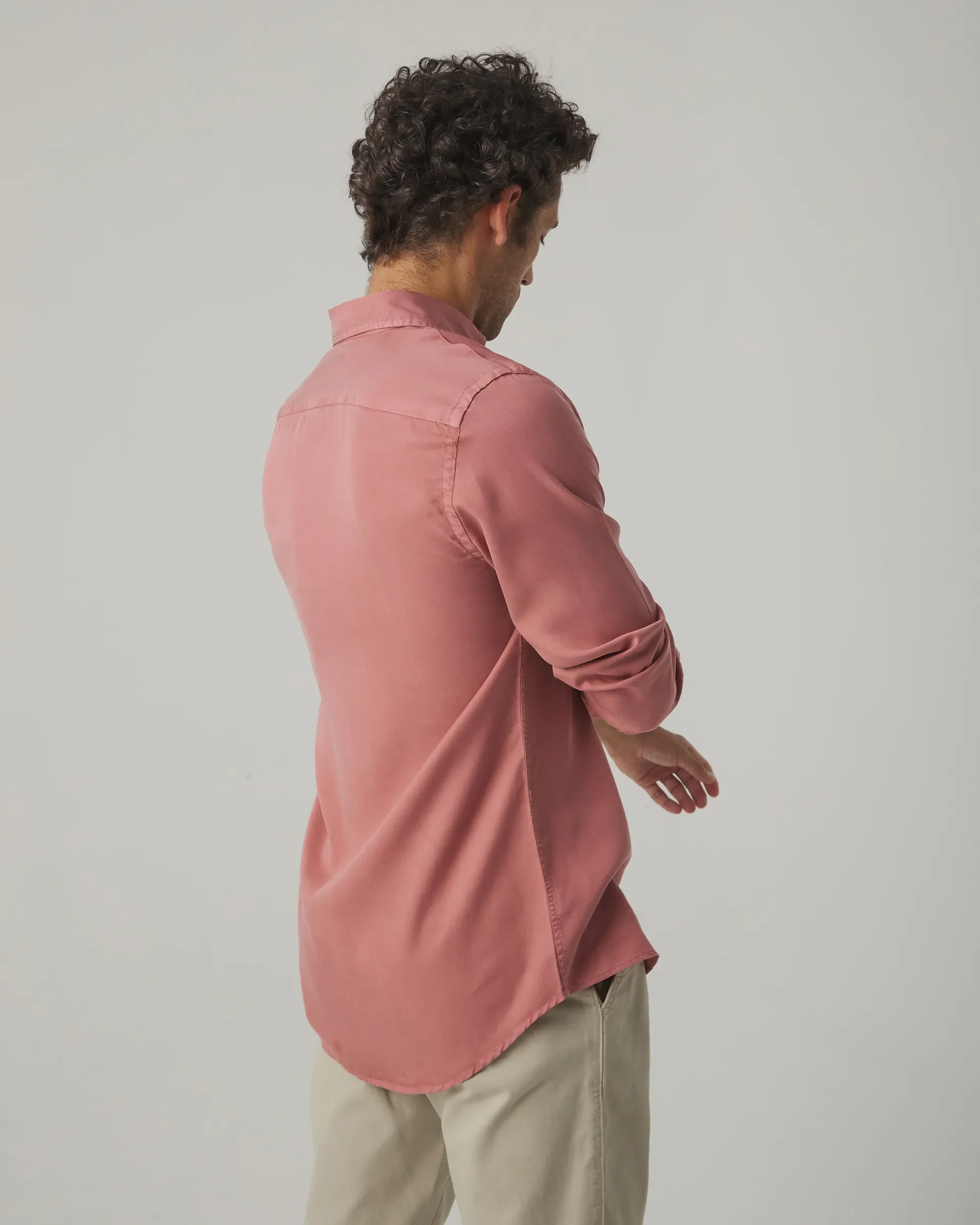 Camisa forest tencel burdeos - Image 4