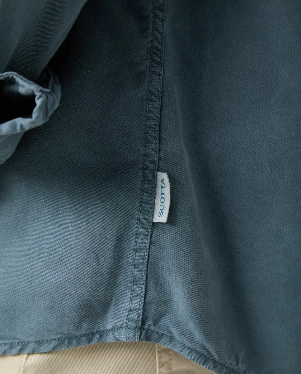 Camisa Forest Tencel Linen Verde Botella - Image 4