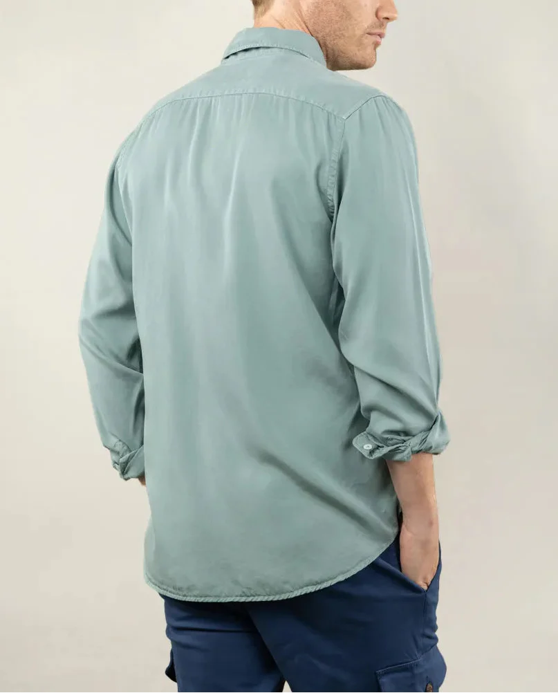 CAMISA FOREST TENCEL VERDE GRISACEO - Image 3