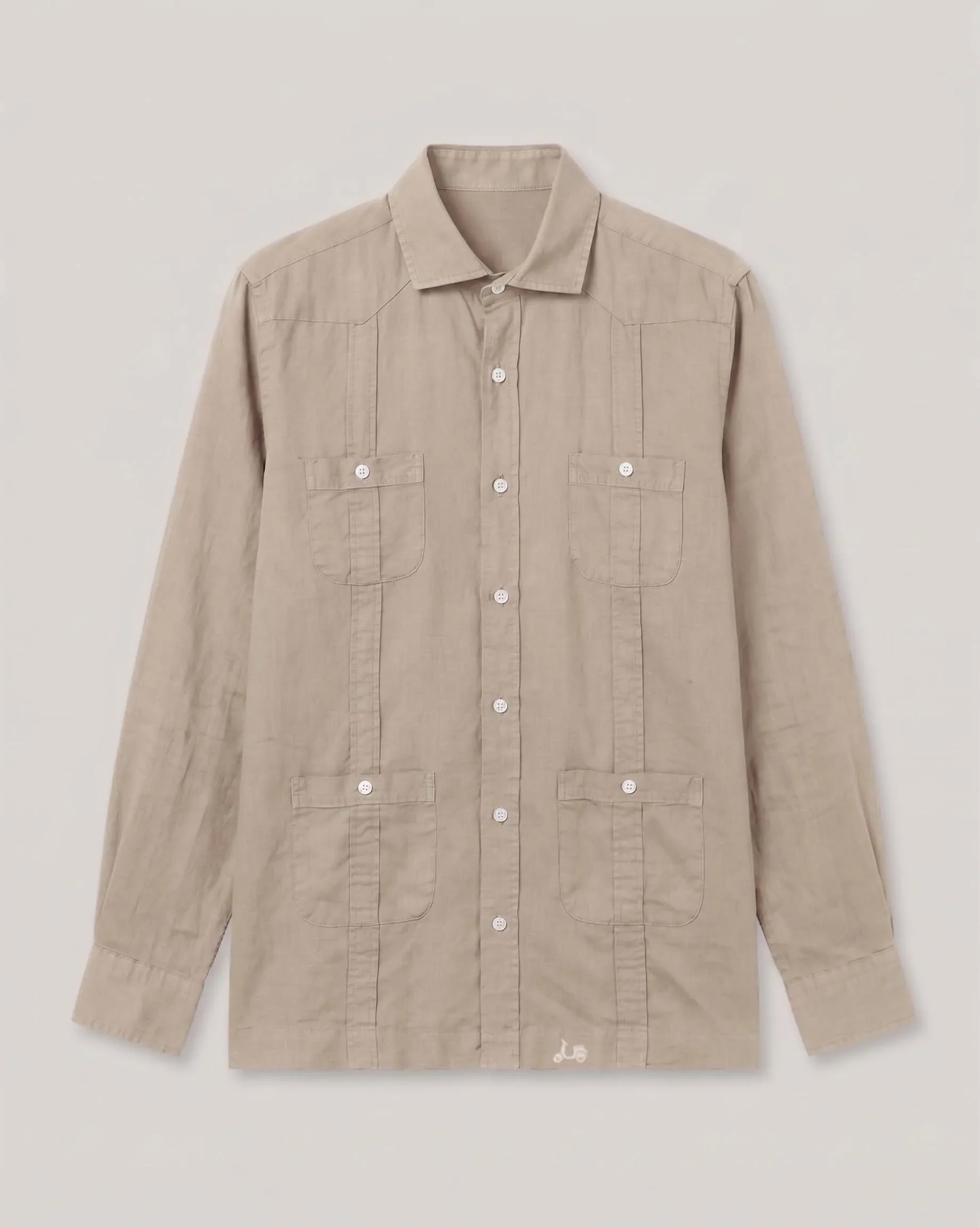 Camisa Guayabera Li-Co Marrón Topo - Image 5