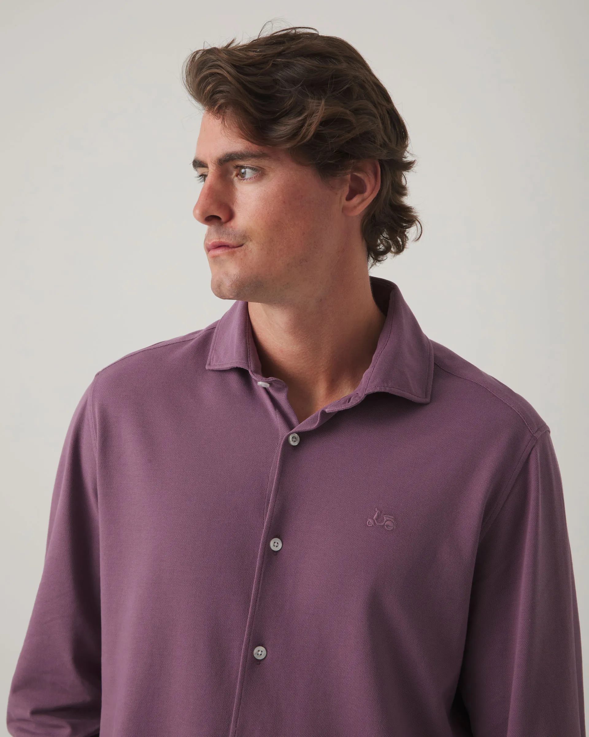 Camisa Joy Piqué Berenjena - Image 2
