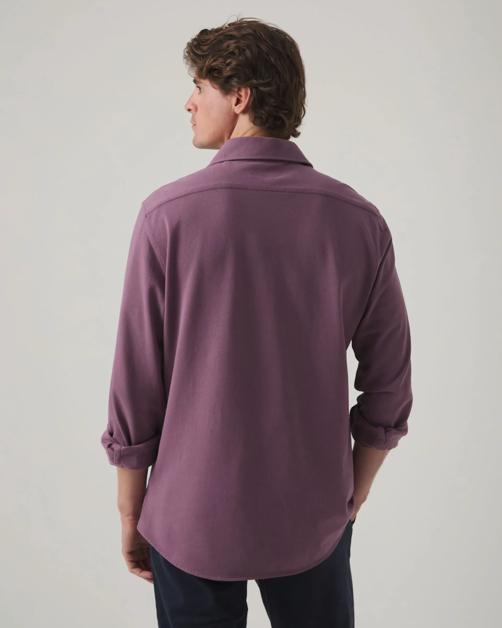 Camisa Joy Piqué Berenjena - Image 3