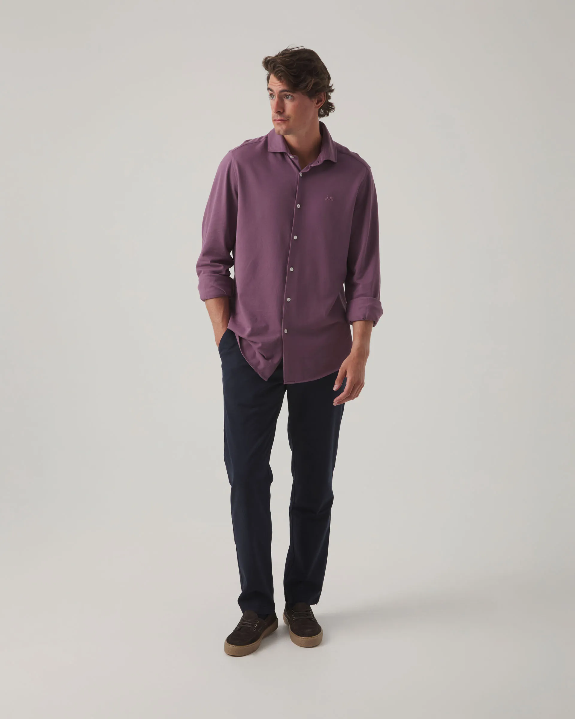 Camisa Joy Piqué Berenjena - Image 4