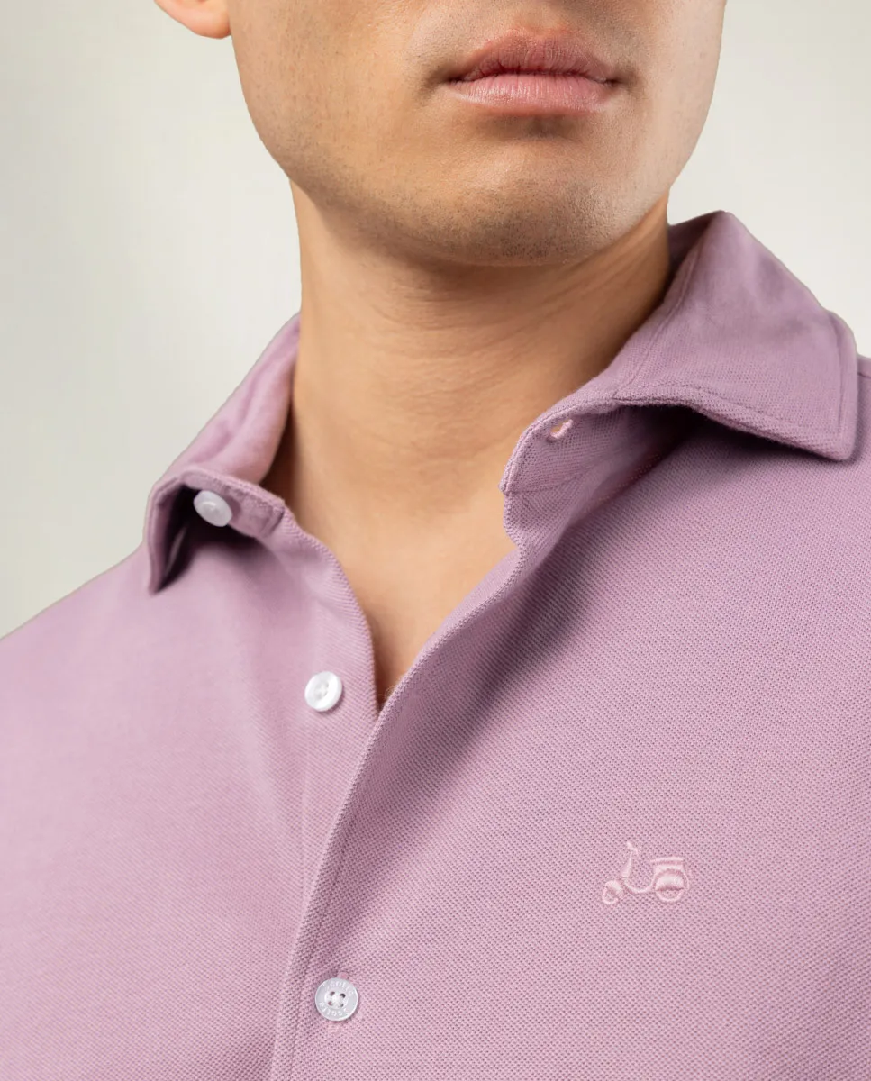 Camisa joy piqué burdeos - Image 2