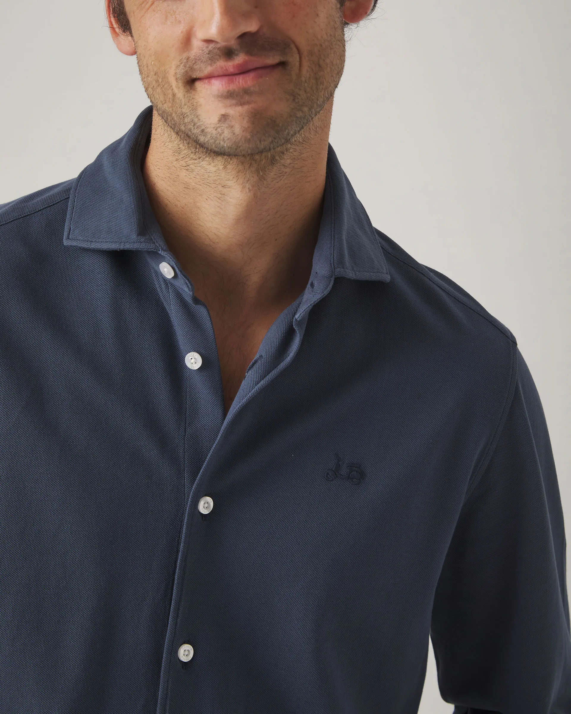 Camisa Joy Piqué Marino Oscuro - Image 2