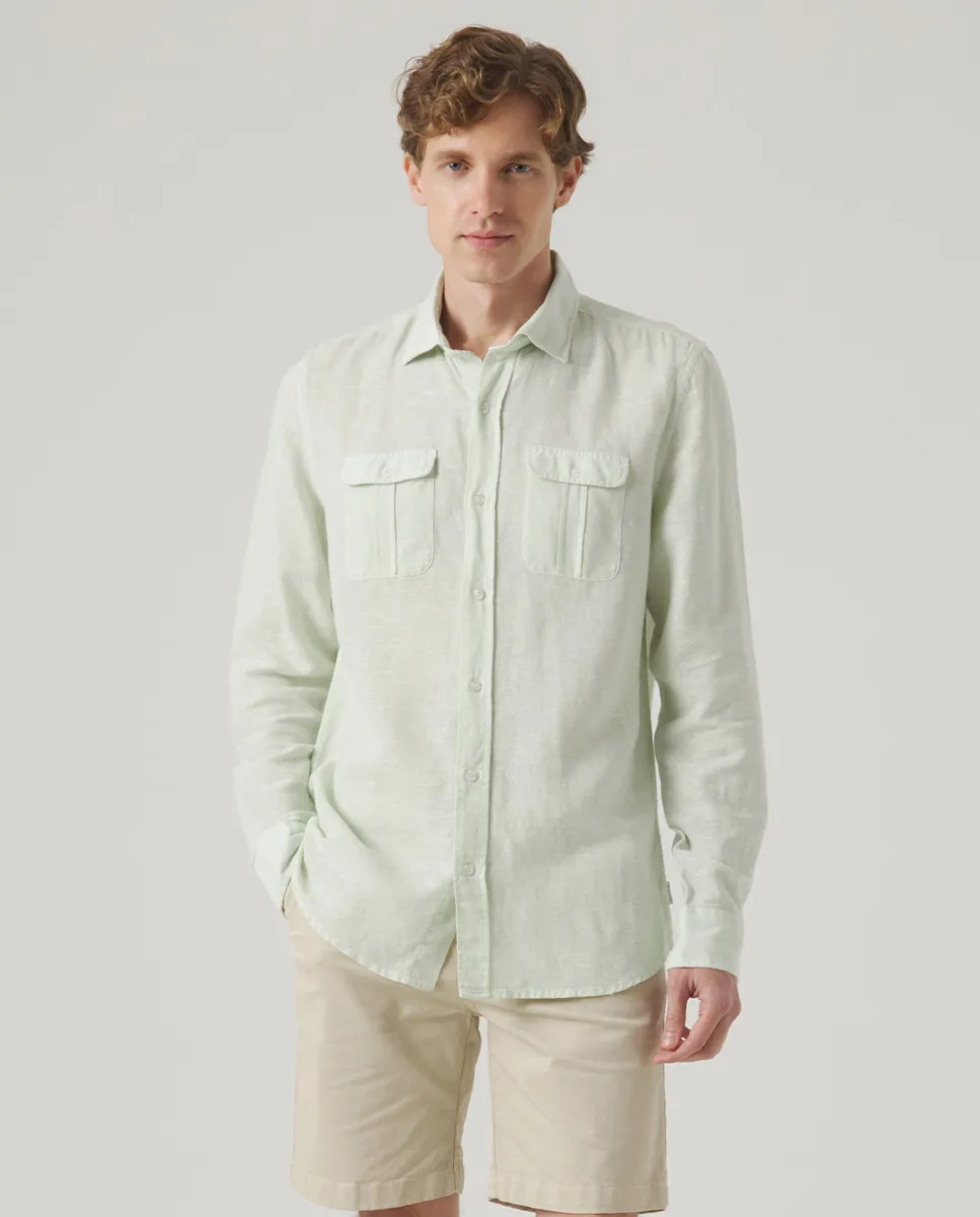 Camisa Li-Co Pocket Verde Grisáceo - Image 3