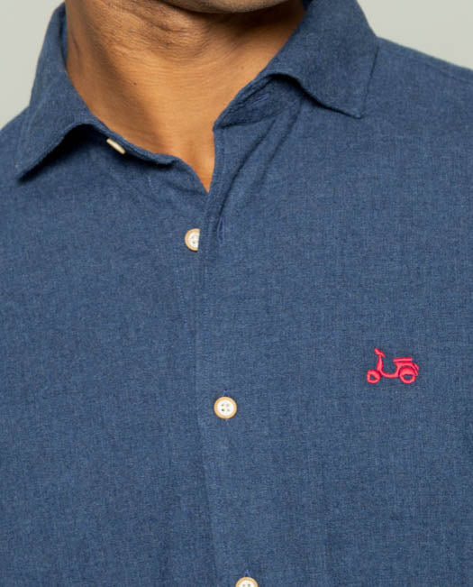 Camisa melange marino - Image 2