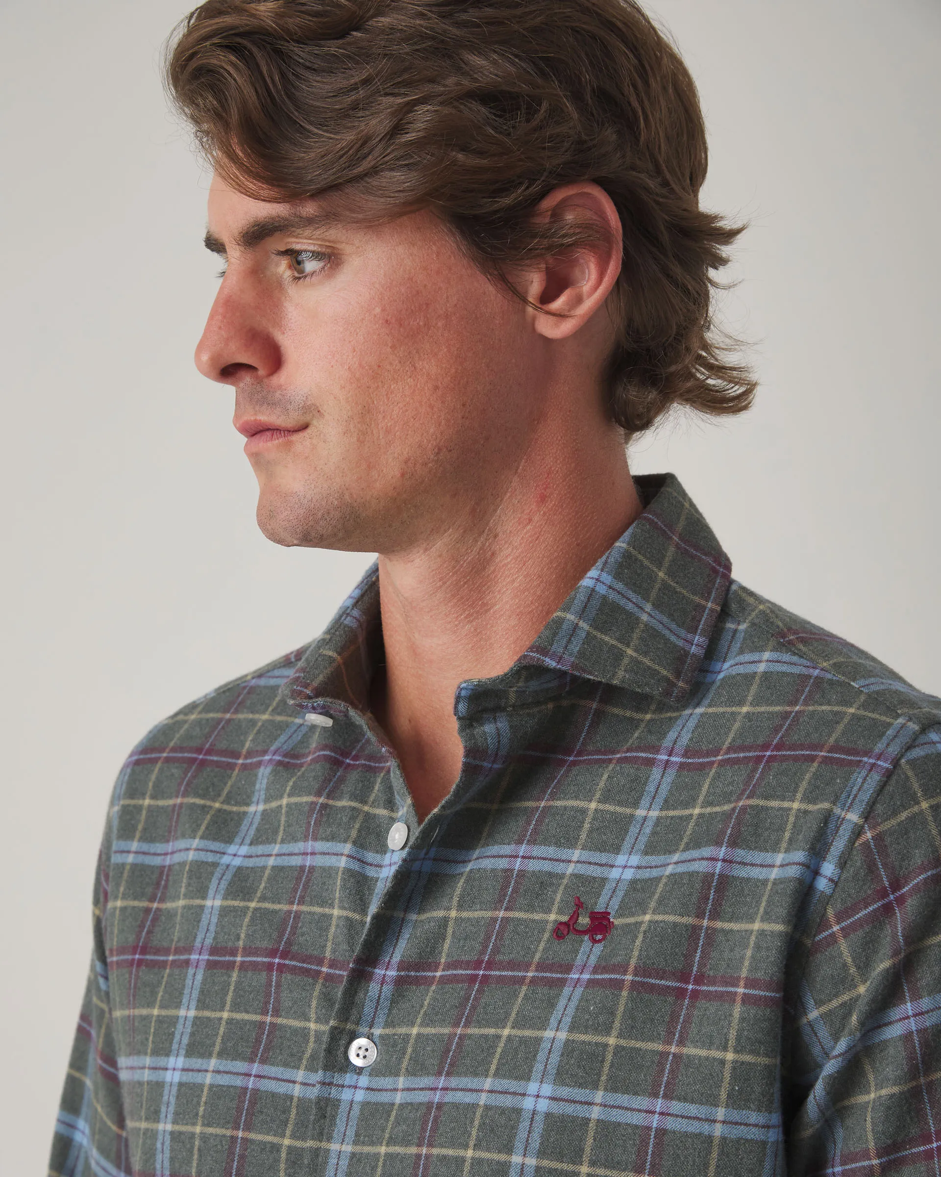 Camisa Moss Tartán Khaki - Image 3
