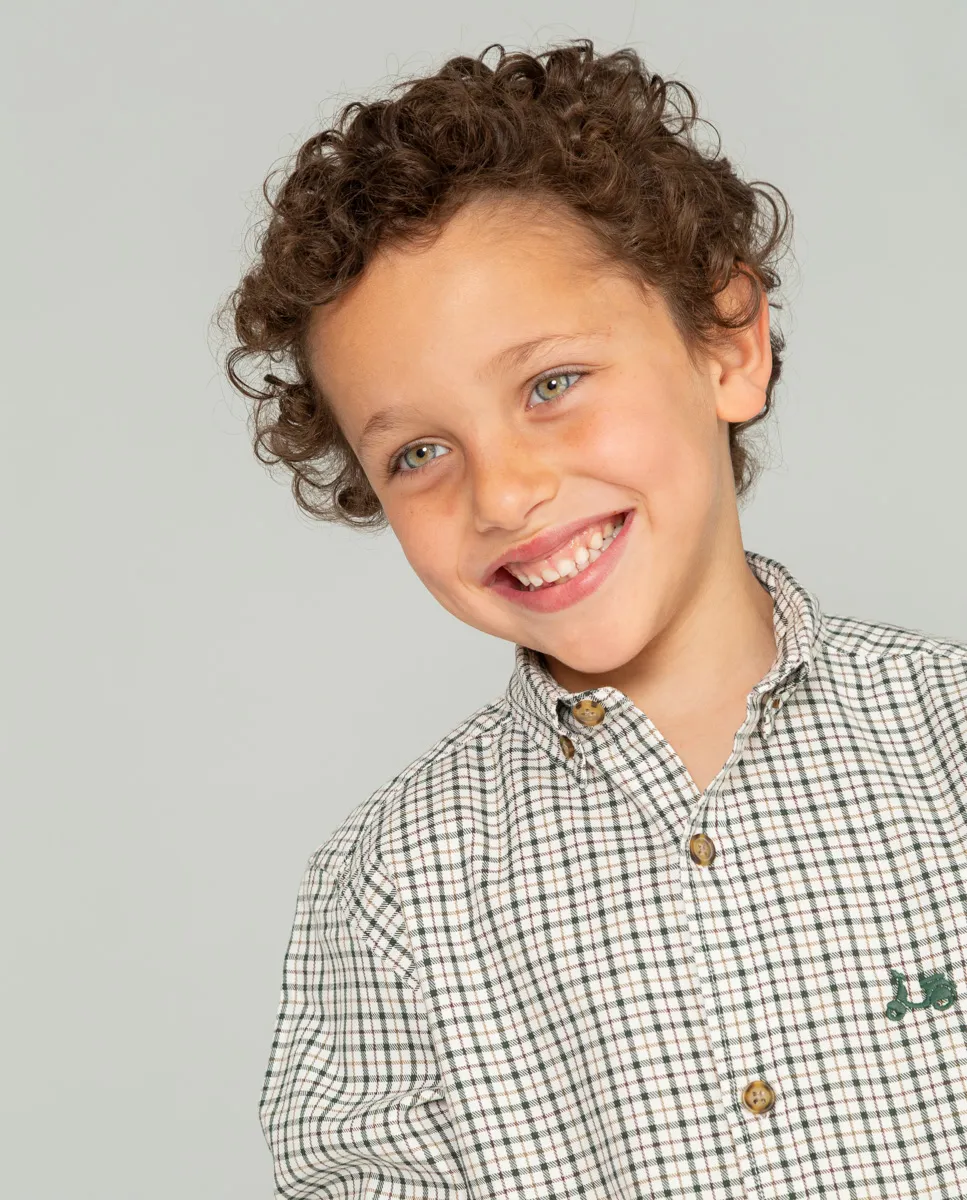 Camisa niño classic viyela verde - Image 3