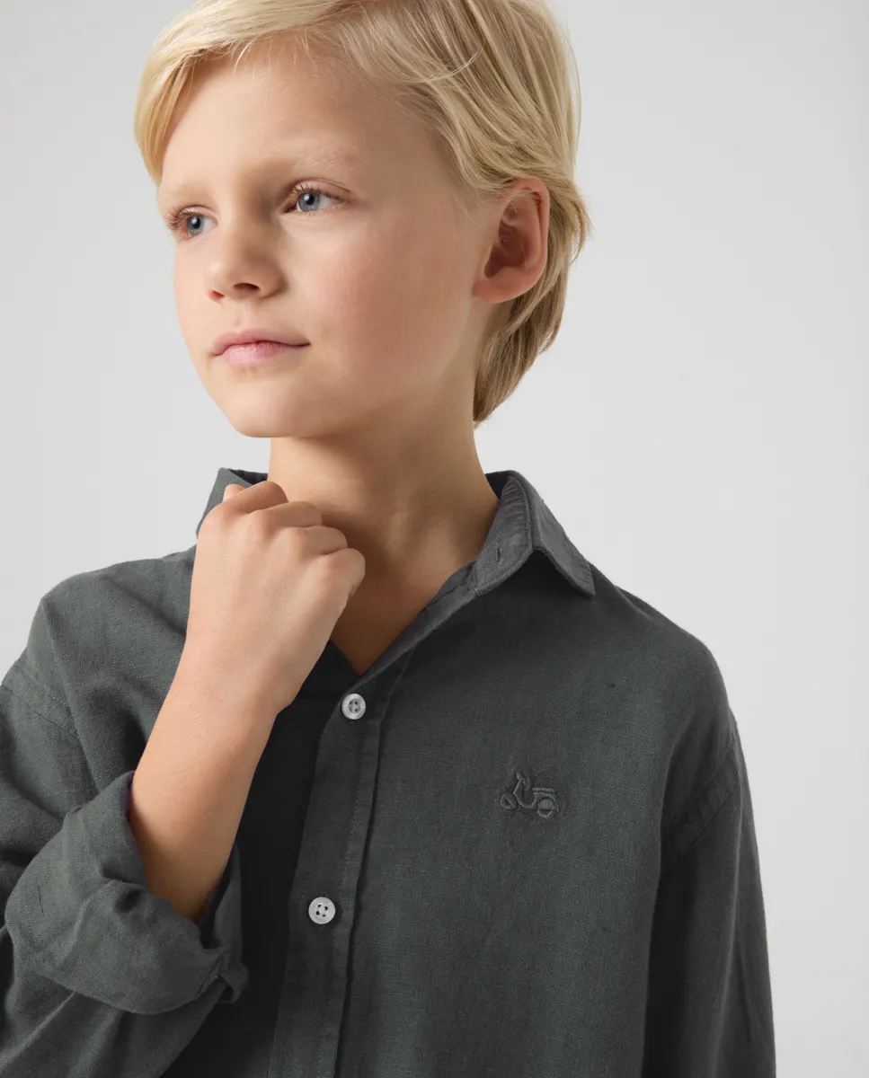 Camisa Niño Lissome Li-Co Verde Botella - Image 3