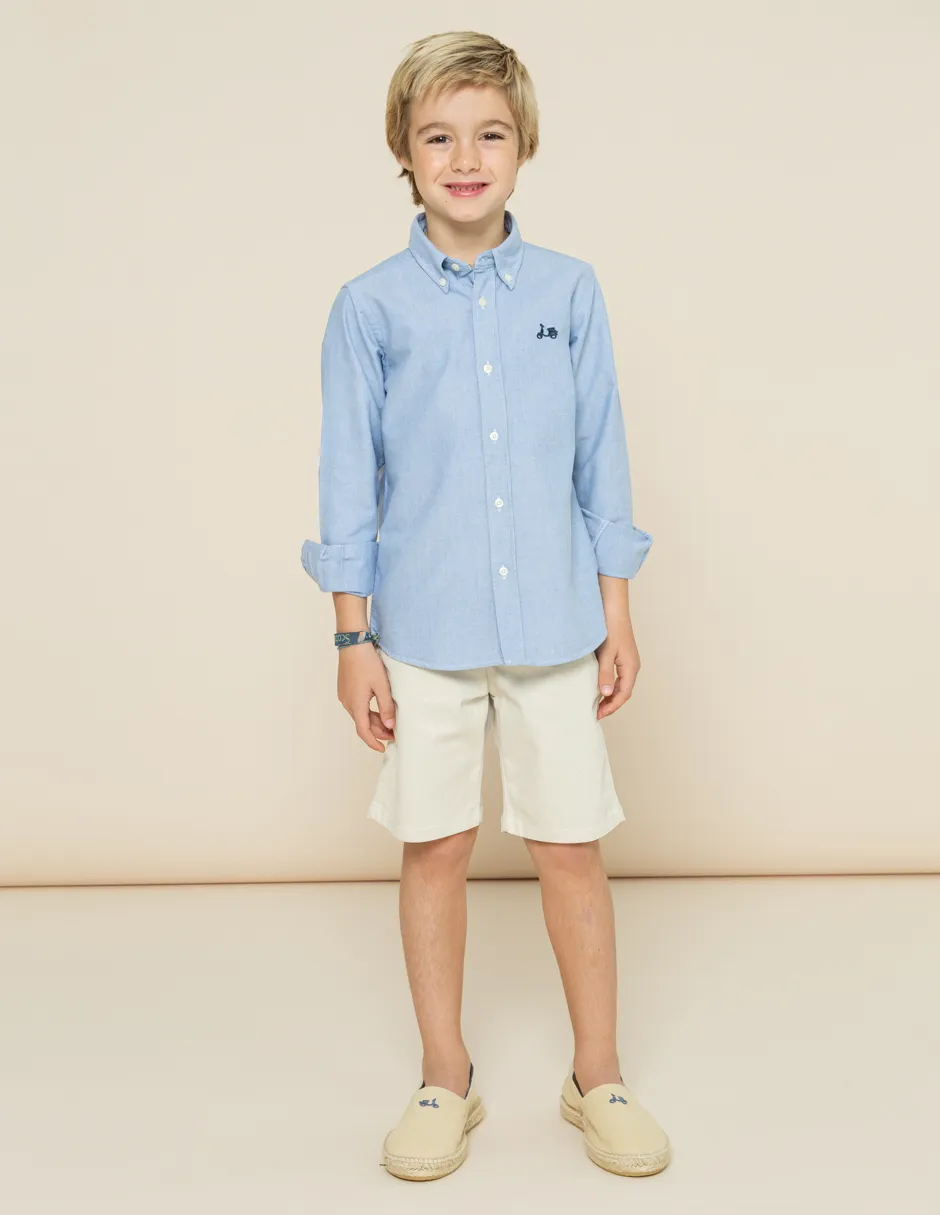 CAMISA NIÑO OXFORD CELESTE - Image 4