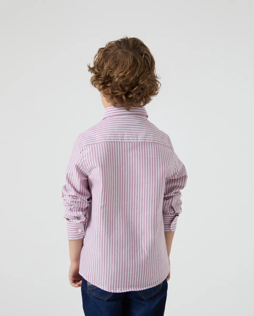 Camisa Niño Oxford Rayas Malva - Image 3