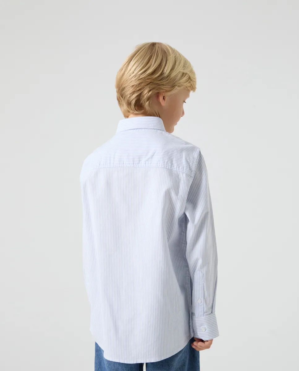Camisa Niño Oxford Stripes Azul - Image 3