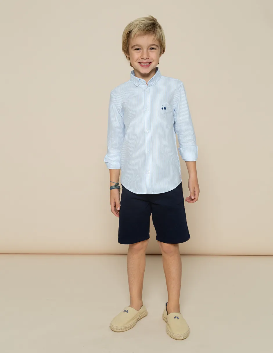 CAMISA NIÑO OXFORD RAYAS AZULES - Image 3