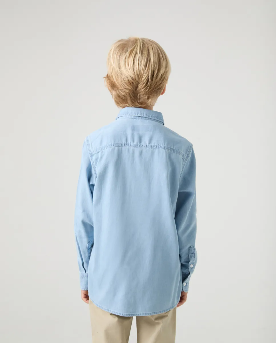 Camisa Niño Pockets Denim - Image 3