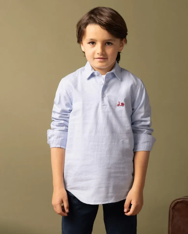 Camisa niño polera gallo celeste - Image 3