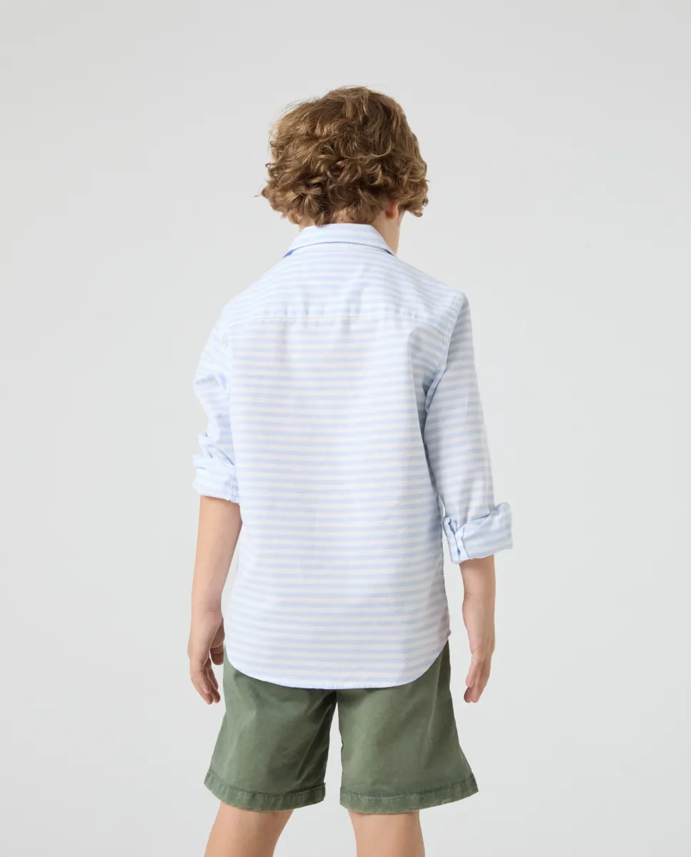 Camisa Niño Polera Quarter Celeste - Image 3