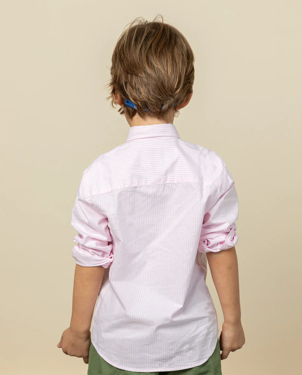 Camisa niño raya river rosa - Image 3