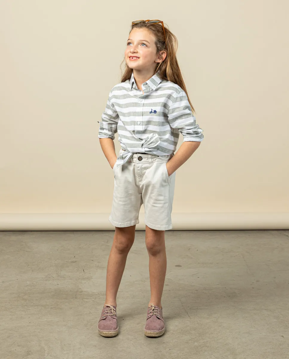 Camisa niño raya sea verde - Image 3