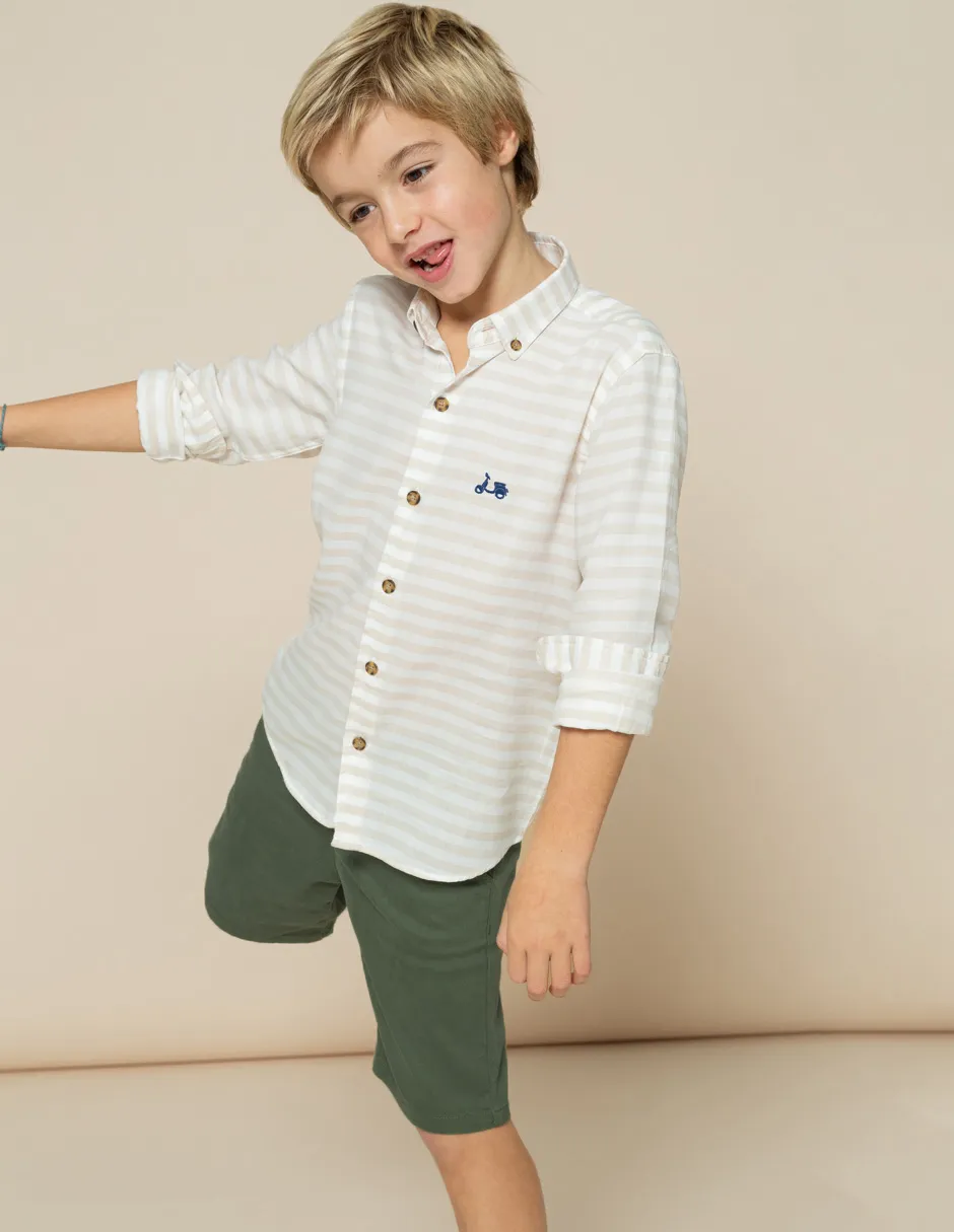 CAMISA NIÑO SINTRA BEIGE - Image 3