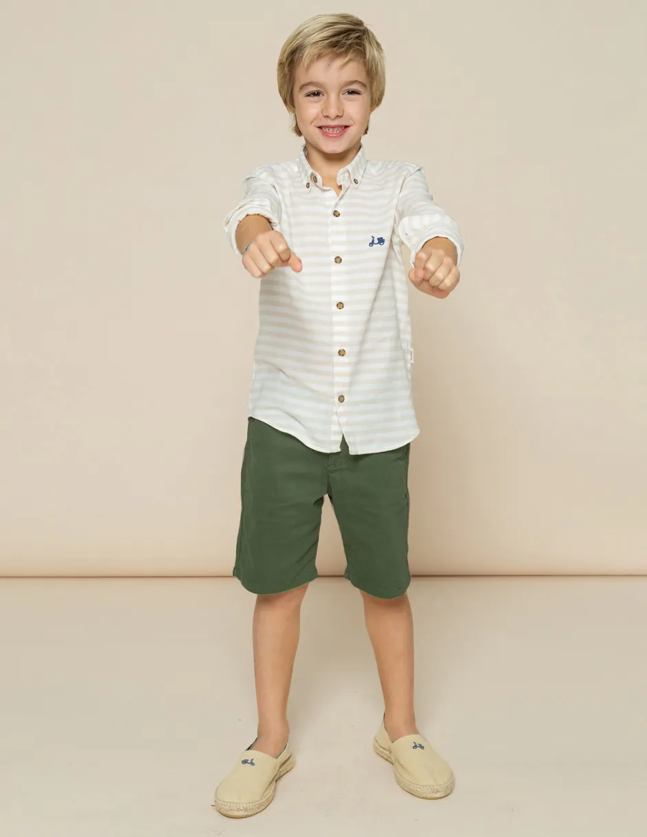 CAMISA NIÑO SINTRA BEIGE - Image 4