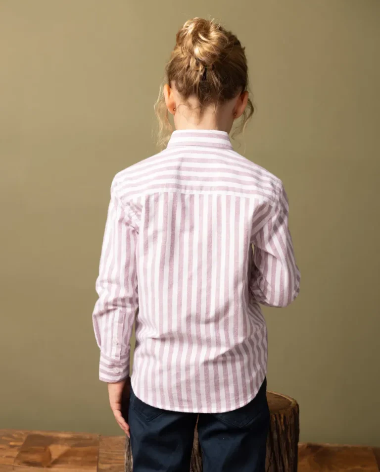 CAMISA NIÑO STRIPES BURDEOS - Image 3