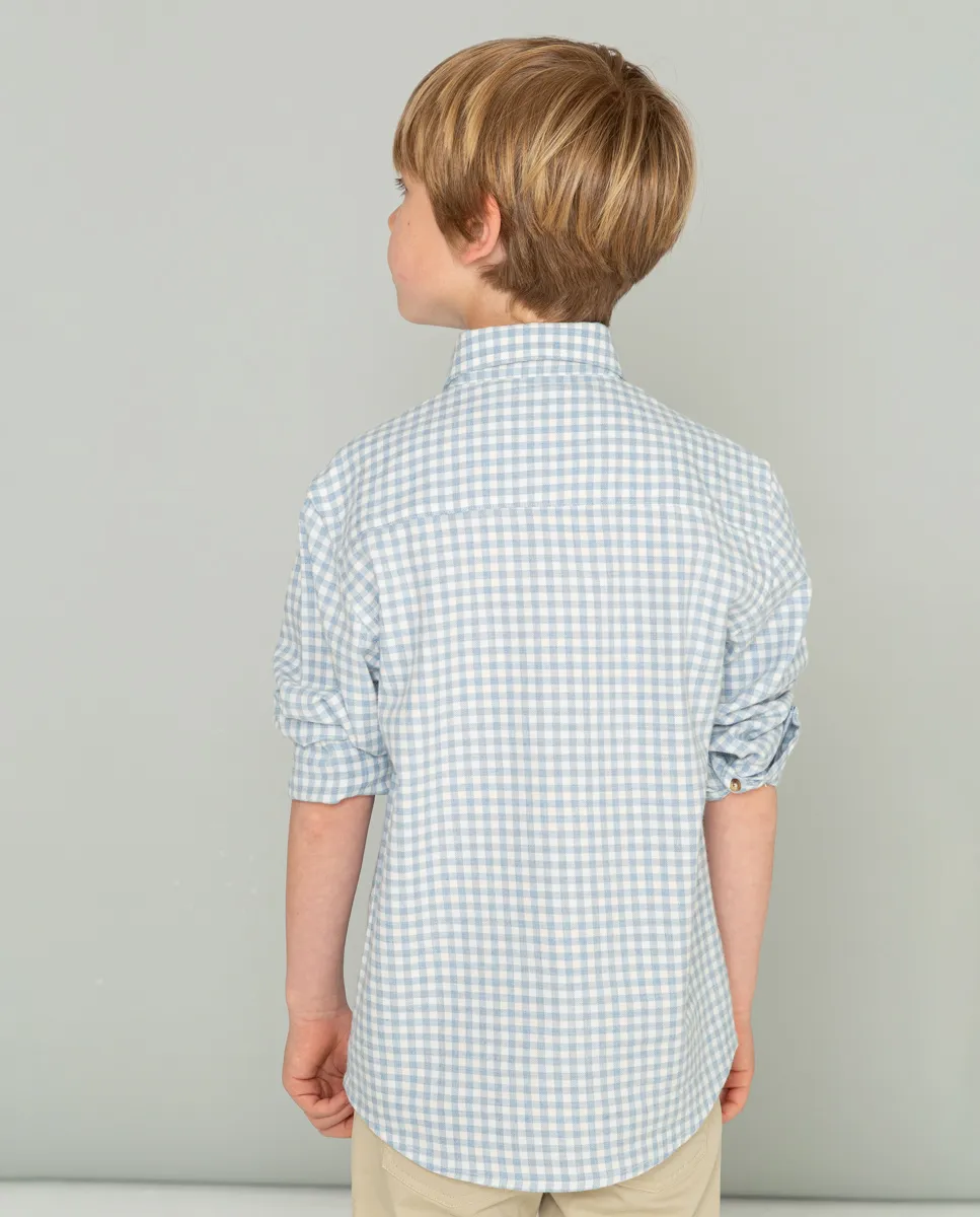 Camisa Niño Vichy Rustic Celeste - Image 3