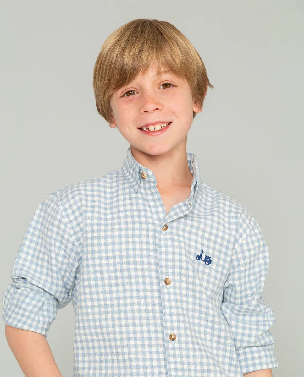Camisa Niño Vichy Rustic Celeste - Image 4