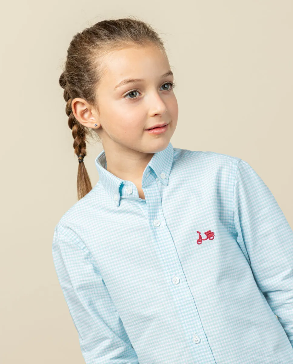 Camisa niño Vichy verde agua - Image 3