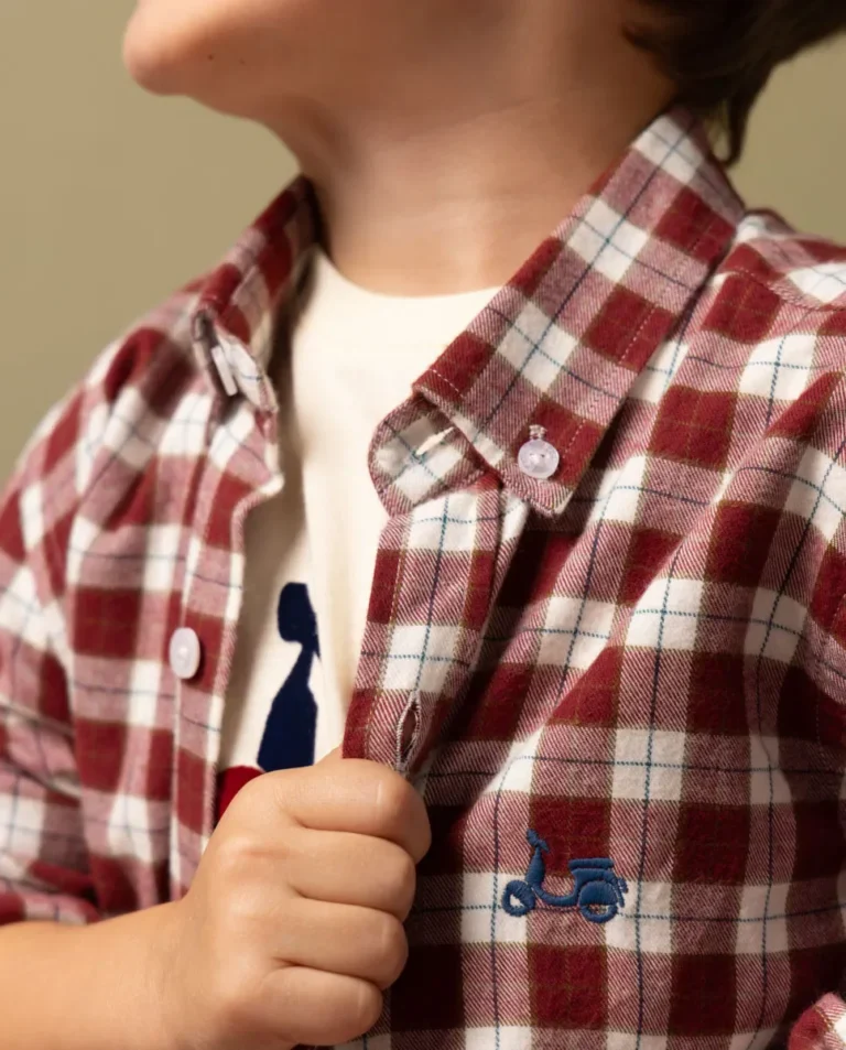 Camisa niño wales burdeos - Image 3