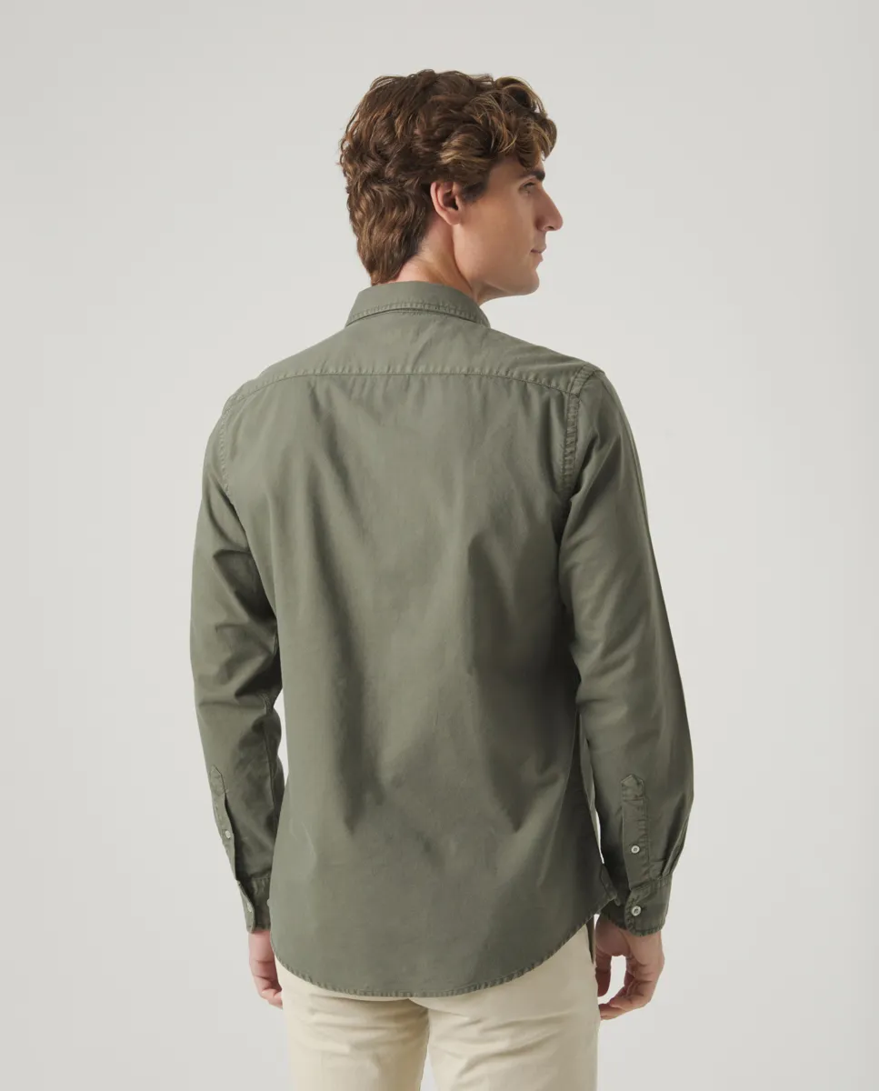 Camisa Oxford Tintada Khaki - Image 3