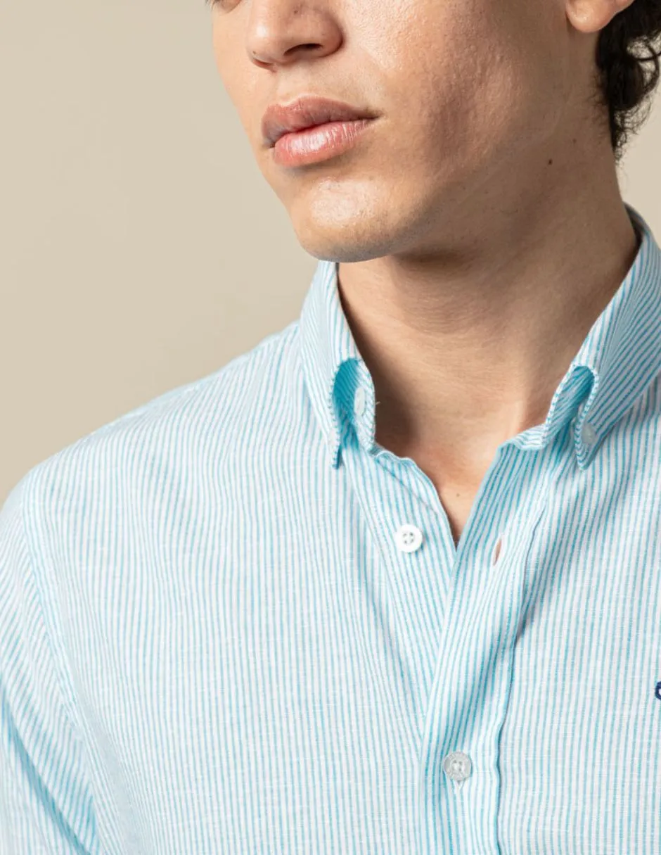 CAMISA RAYA BISCAY TURQUESA - Image 3