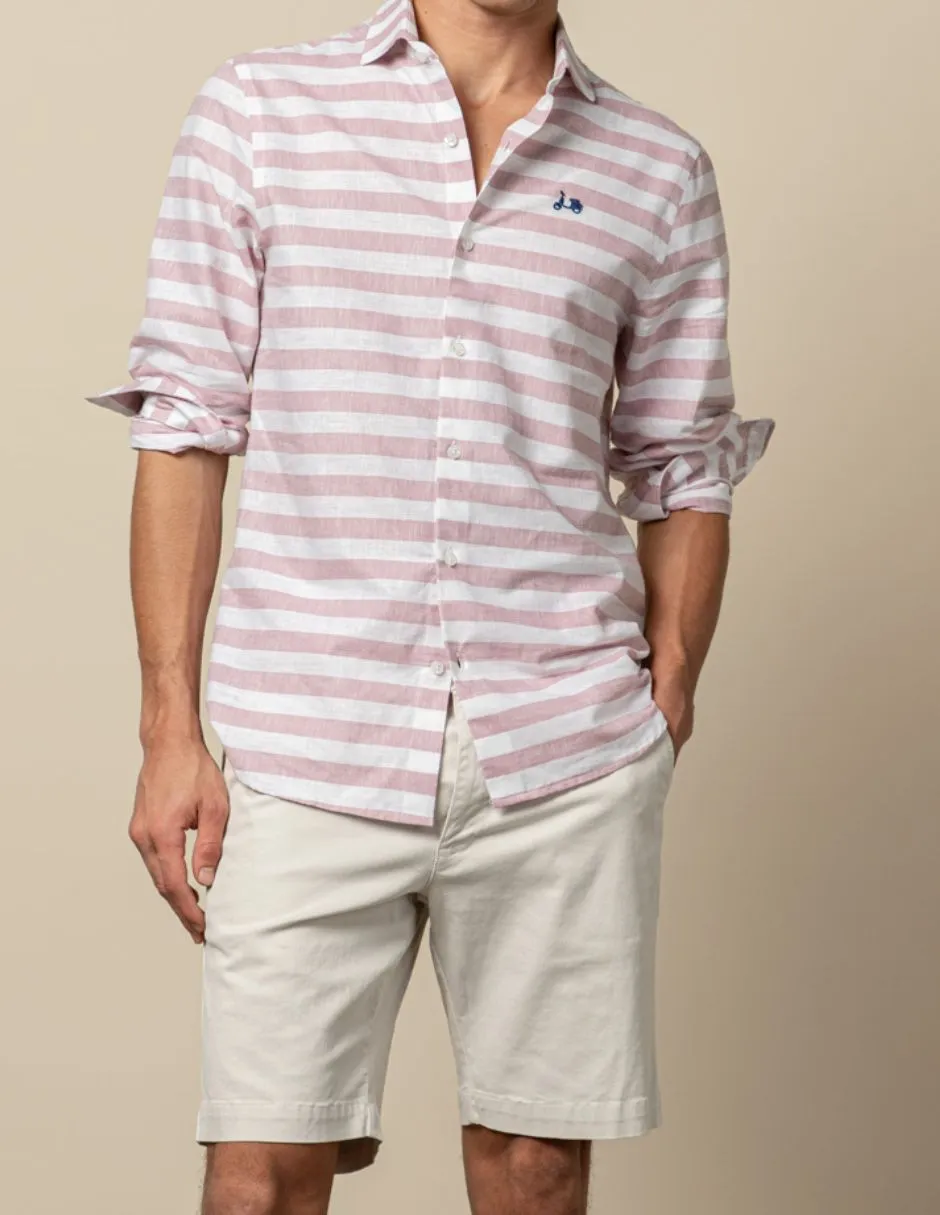 CAMISA RAYA SEA BURDEOS